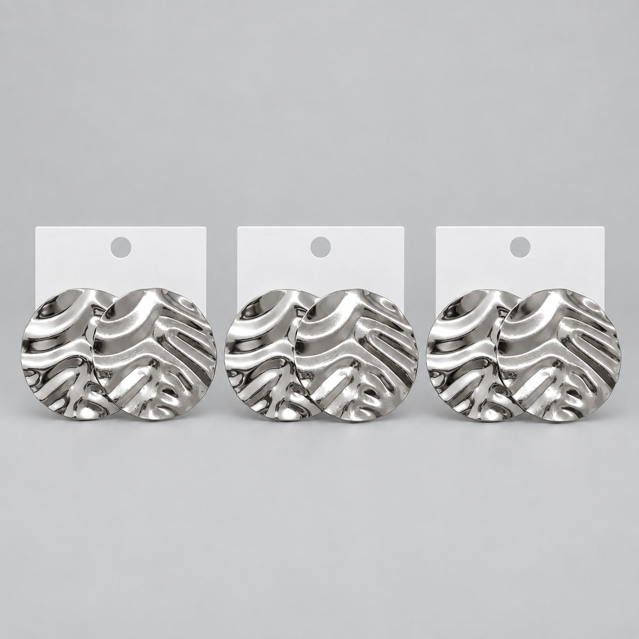 Kit 3 Brincos Bijoux Premium Prata 35