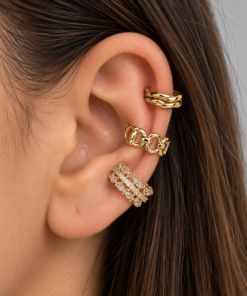 Trio Fake Piercing Bijoux Premium Dourado 023