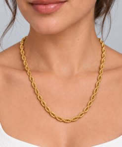 Kit 3 Colares Baiano Folheado Dourado 001
