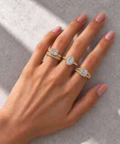 3 Anéis Regulável Bijoux Premium Dourado Coleção 2