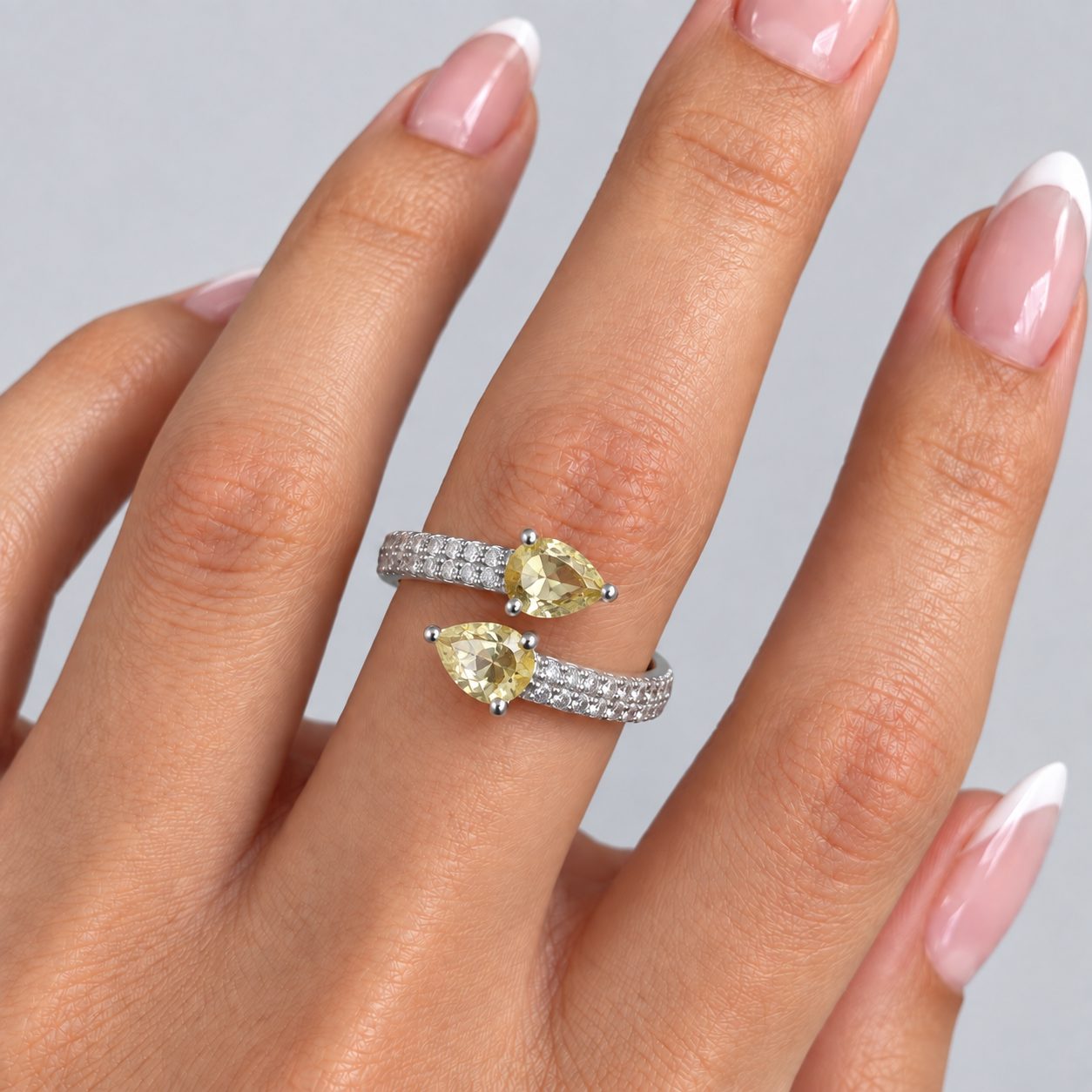 Anel Regulável Bijoux Premium Prata 006