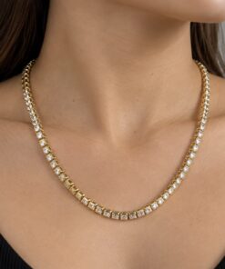 Colar Rivieira Aço Inoxidável Dourado 003