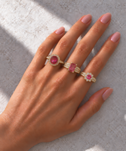 3 Anéis Regulável Bijoux Premium Dourado Coleção 8