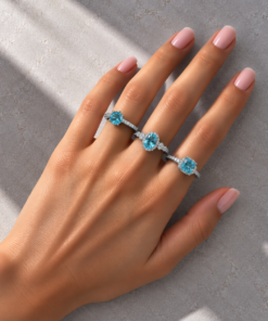 3 Anéis Regulável Bijoux Premium Prata Coleção 7