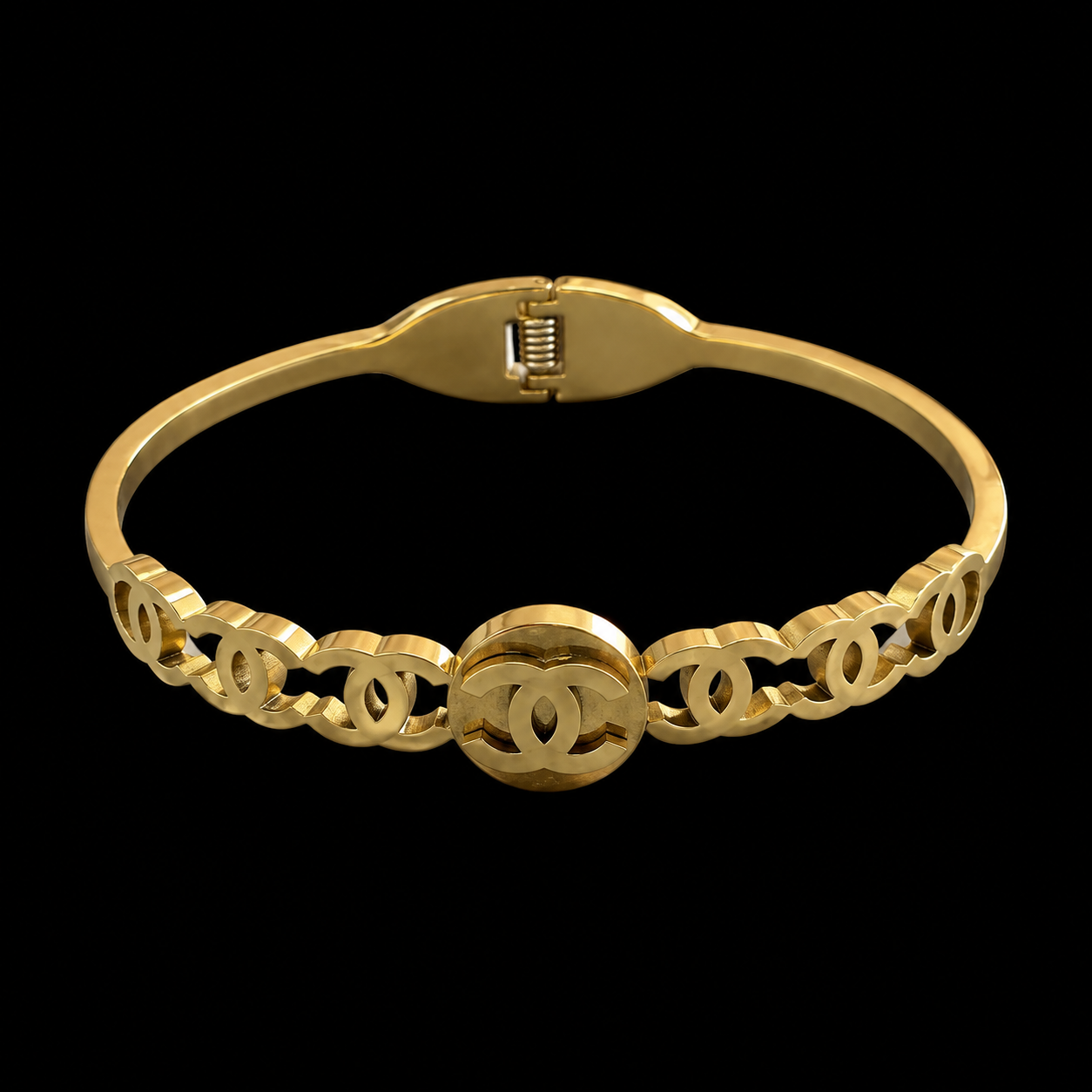 Bracelete Aço Inox dourado 042