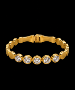 Bracelete Aço Inox Dourado 058