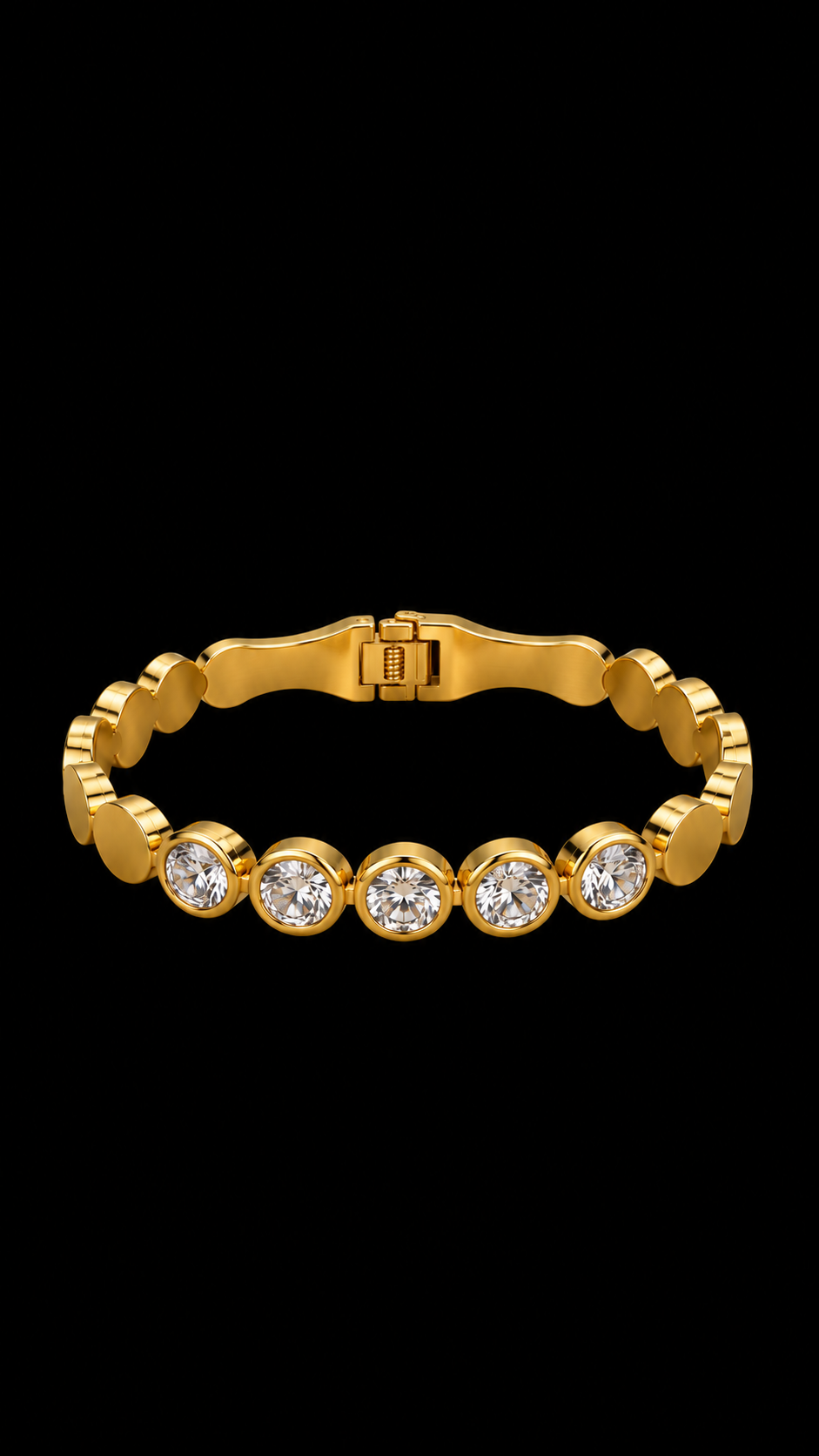 Bracelete Aço Inox Dourado 018