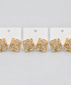 Kit 3 Brincos Bijoux Premium Dourado 012