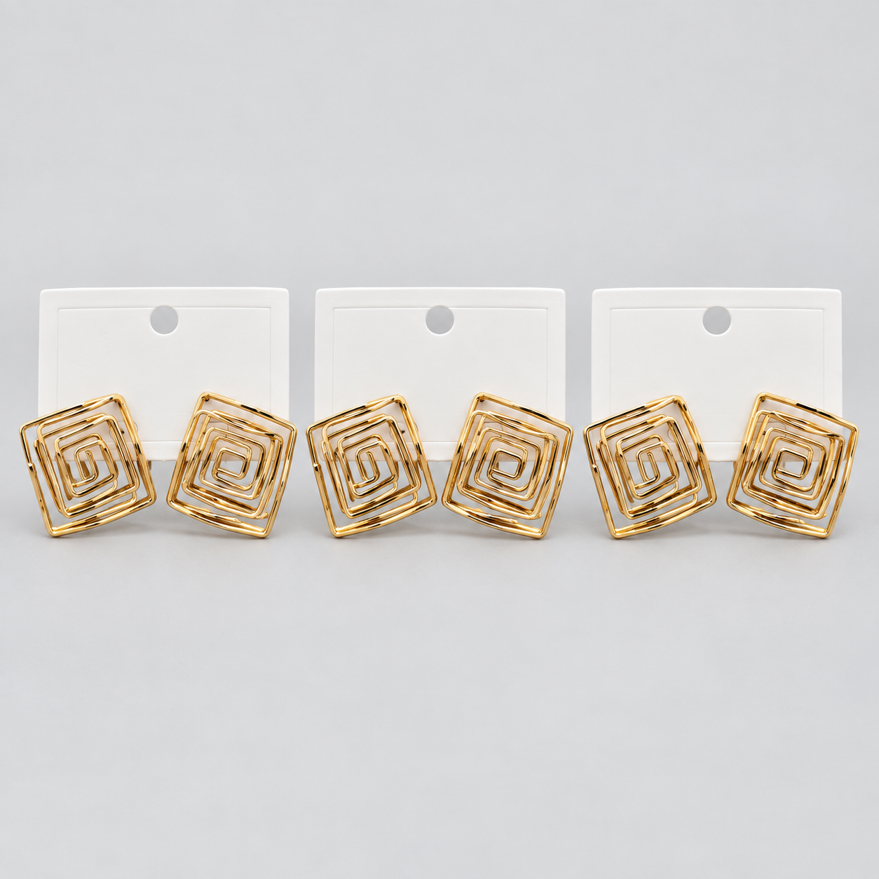 Kit 3 Brincos Bijoux Premium Dourado 012