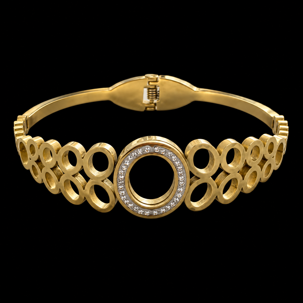 Bracelete Aço Inox dourado 039