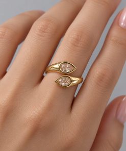 Anel Regulável Bijoux Premium Dourado 008