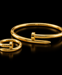Conjunto bracelete + anel aço inoxidável 053