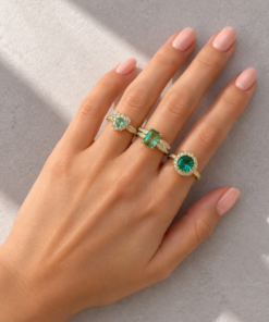 3 Anéis Regulável Bijoux Premium Dourado Coleção 8