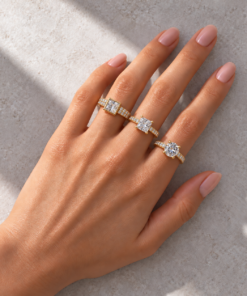3 Anéis Regulável Bijoux Premium Dourado Coleção 1