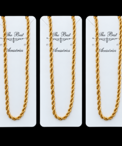 Kit 3 Colares Baiano Folheado Dourado 001