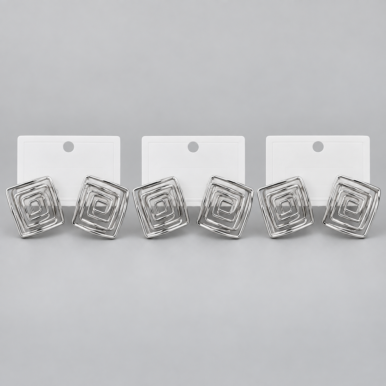 Kit 3 Brincos Bijoux Premium Prata 013