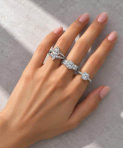 3 Anéis Regulável Bijoux Premium Dourado Coleção 3