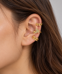 Trio Fake Piercing Bijoux Premium Dourado 003