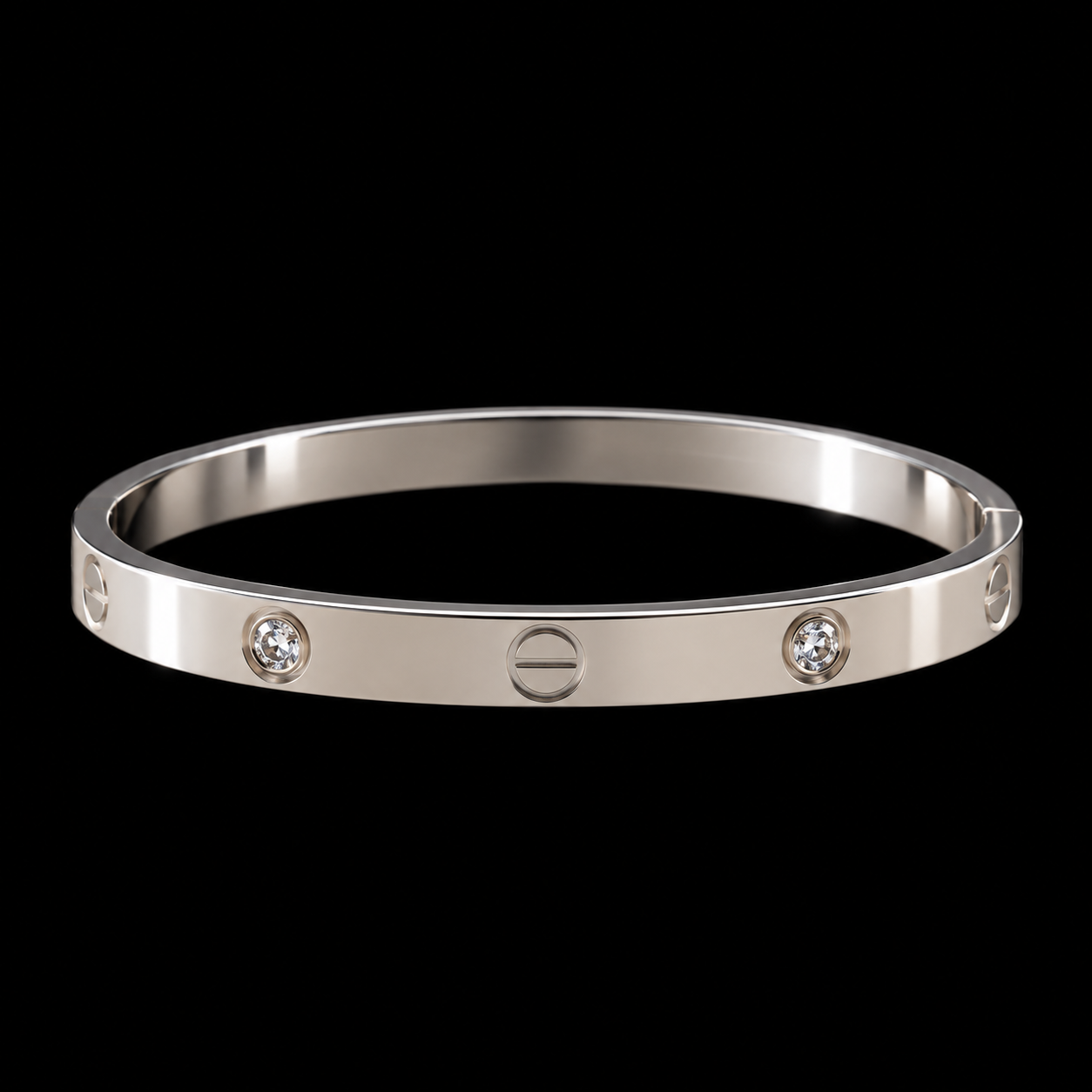 Bracelete Aço Inox Prata 010