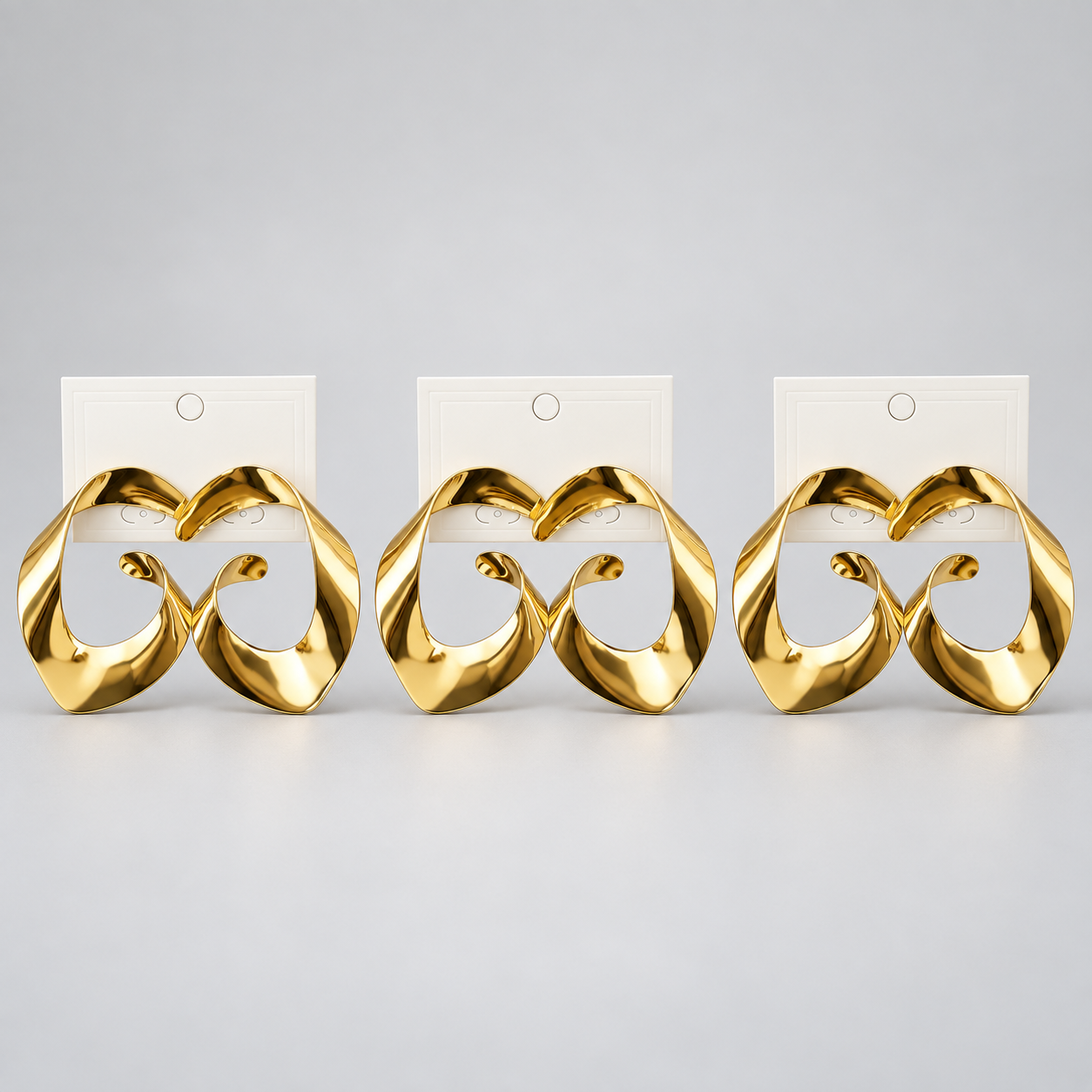 Kit 3 Brincos Bijoux Premium Dourado 52