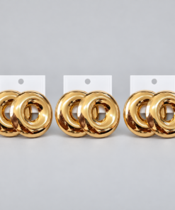 Kit 3 Brincos Bijoux Premium Dourado 005
