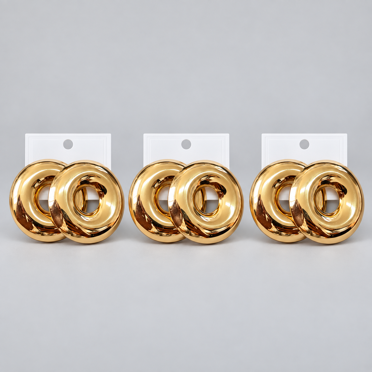 Kit 3 Brincos Bijoux Premium Dourado 005