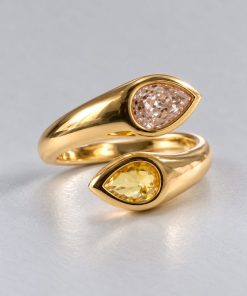 Anel Regulável Bijoux Premium Dourado 010