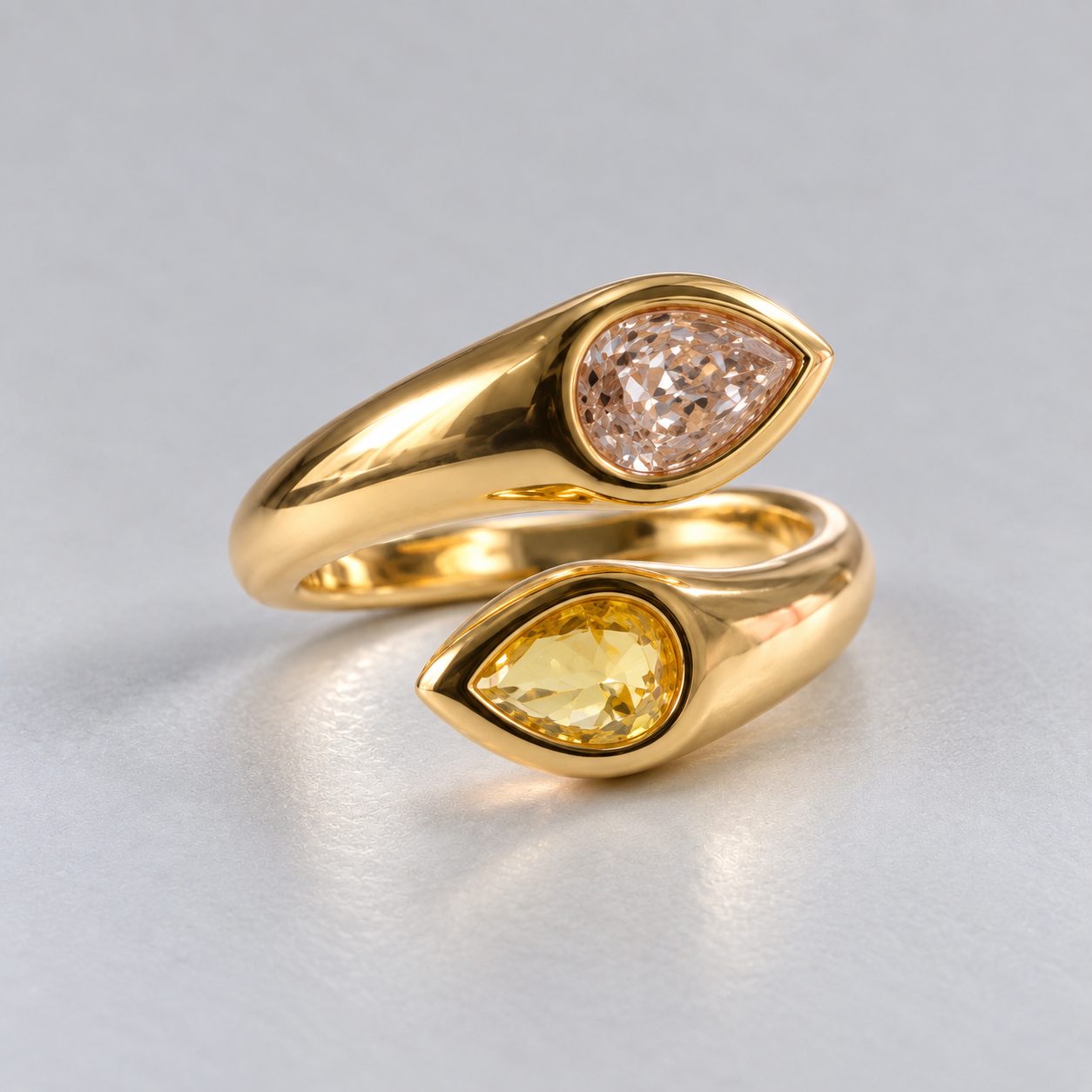 Anel Regulável Bijoux Premium Dourado 010 - Imagem 2