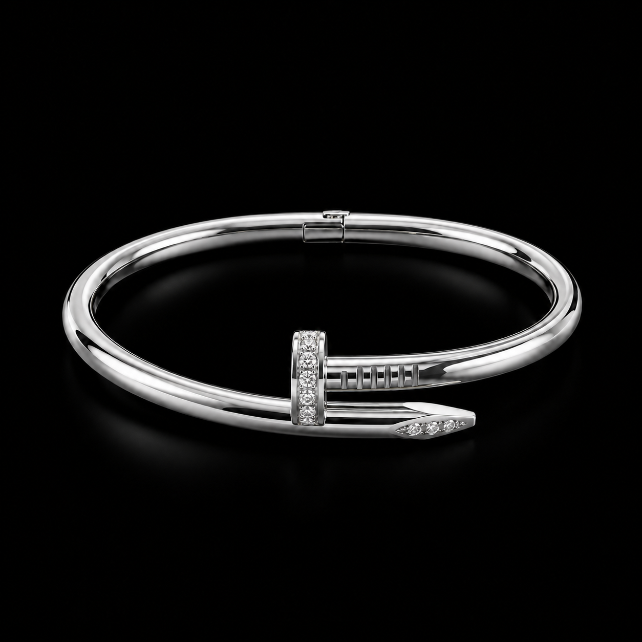 Bracelete Aço Inox Prata 056