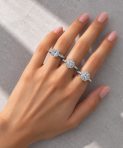 3 Anéis Regulável Bijoux Premium Prata Coleção 6