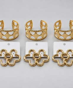 Kit 3x Conjunto Bracelete + Brinco Bijoux Premium 002