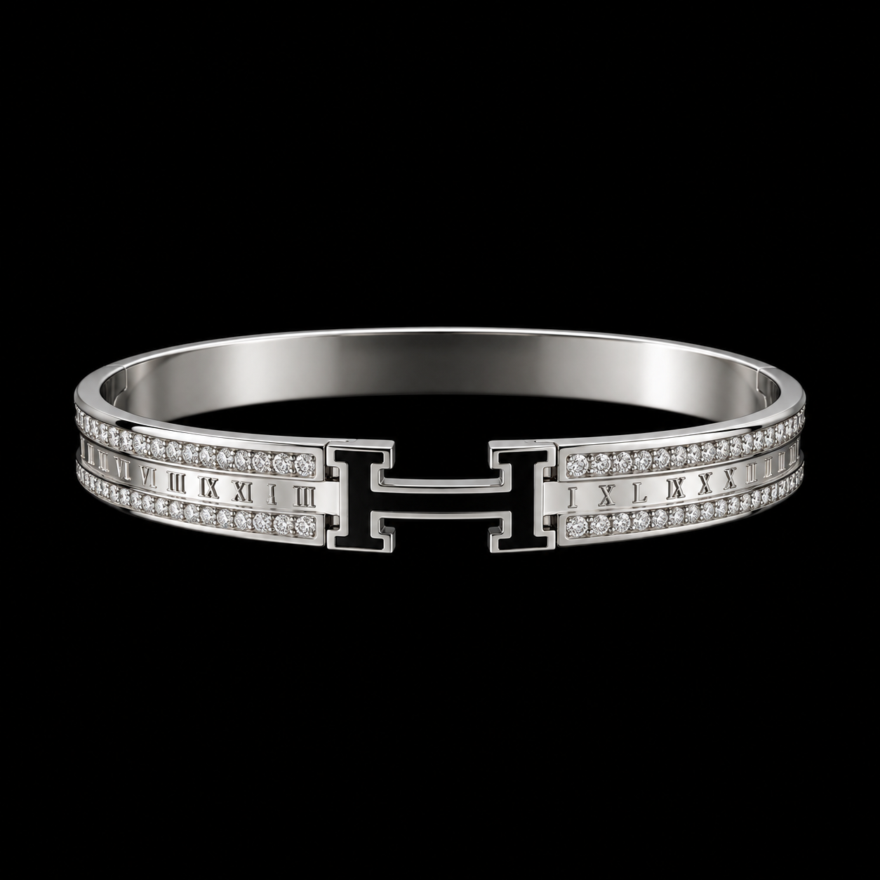 Bracelete Aço Inox Prata 012