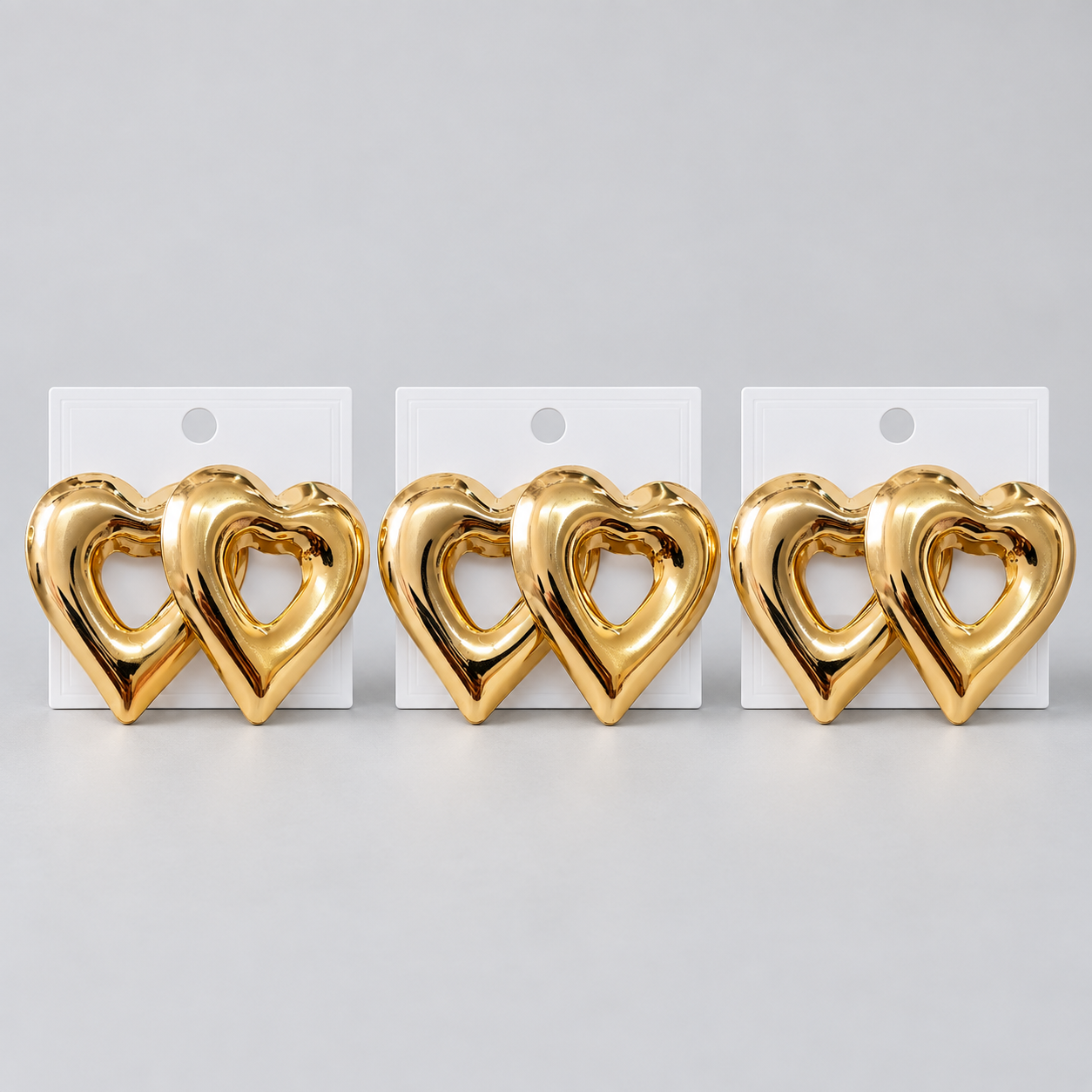 Kit 3 Brincos Bijoux Premium Dourado 001