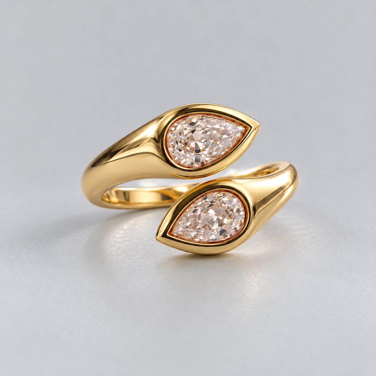 Anel Regulável Bijoux Premium Dourado 008 - Imagem 2