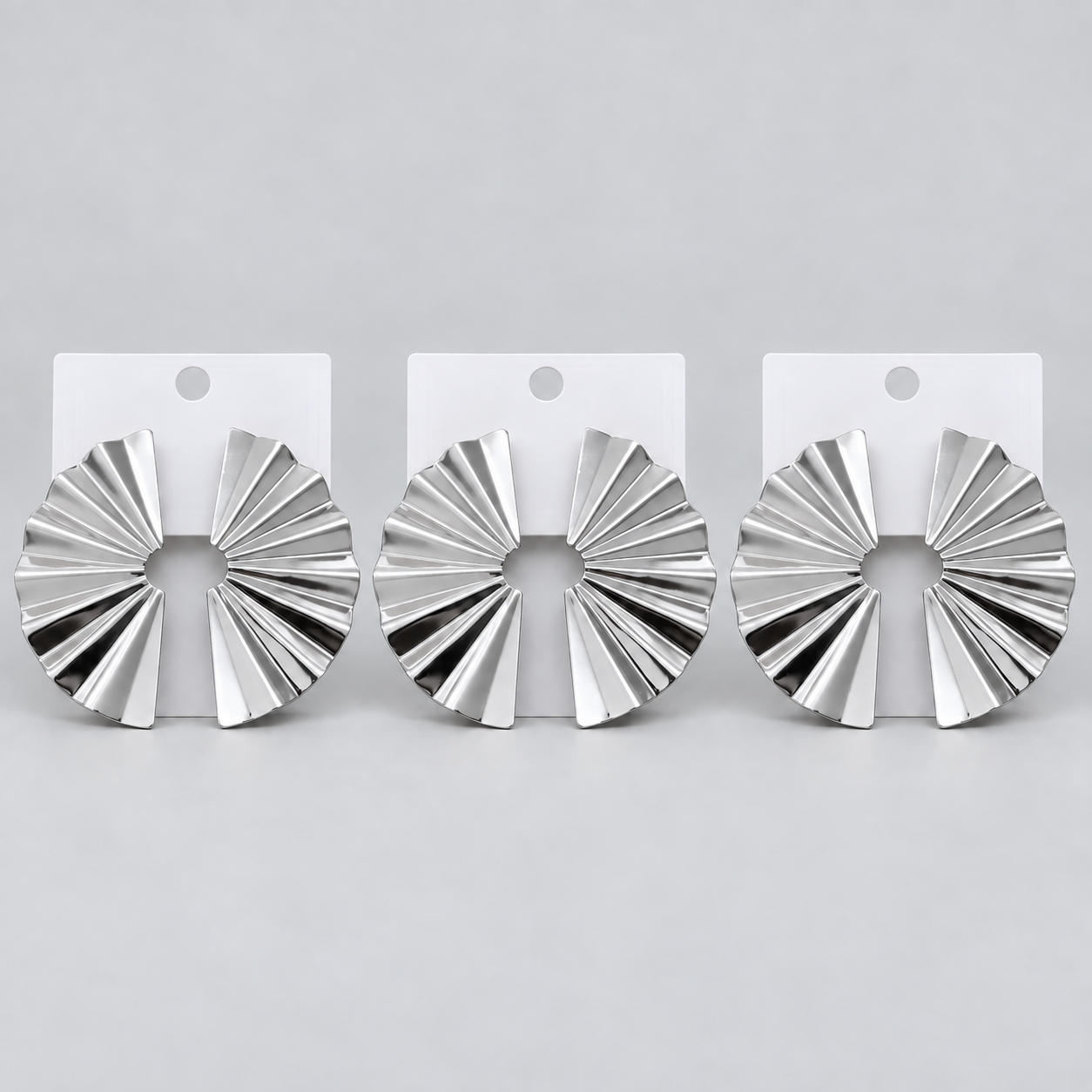 Kit 3 Brincos Bijoux Premium Prata 004