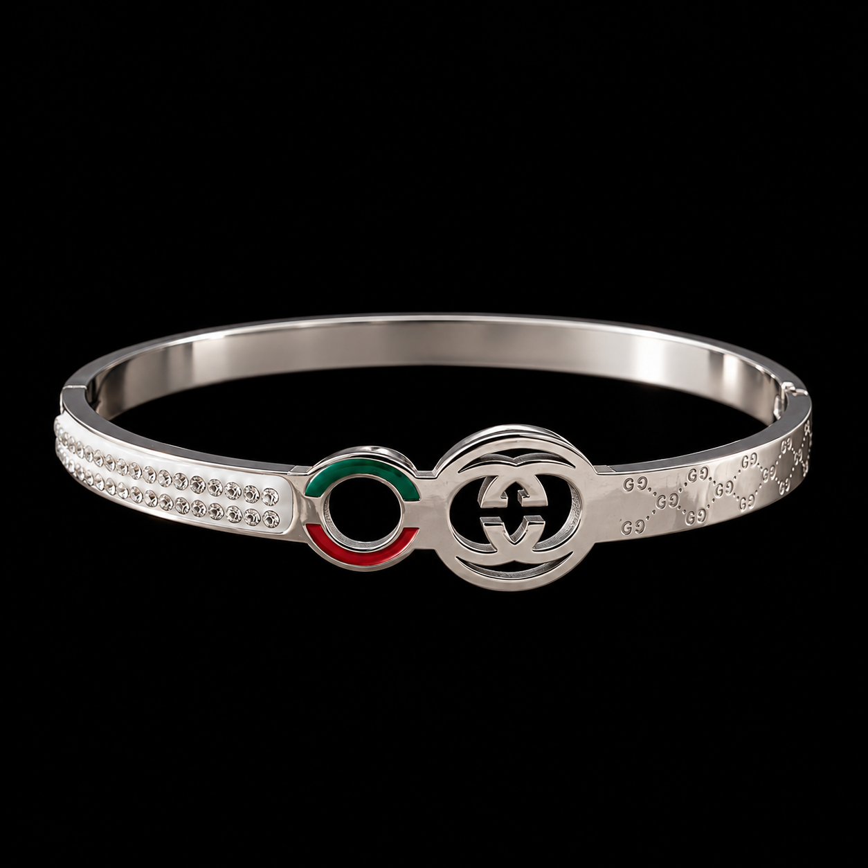 Bracelete Aço Inox Prata 013