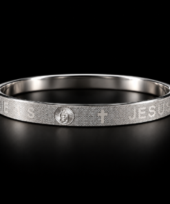 Bracelete Aço Inox Prata 005
