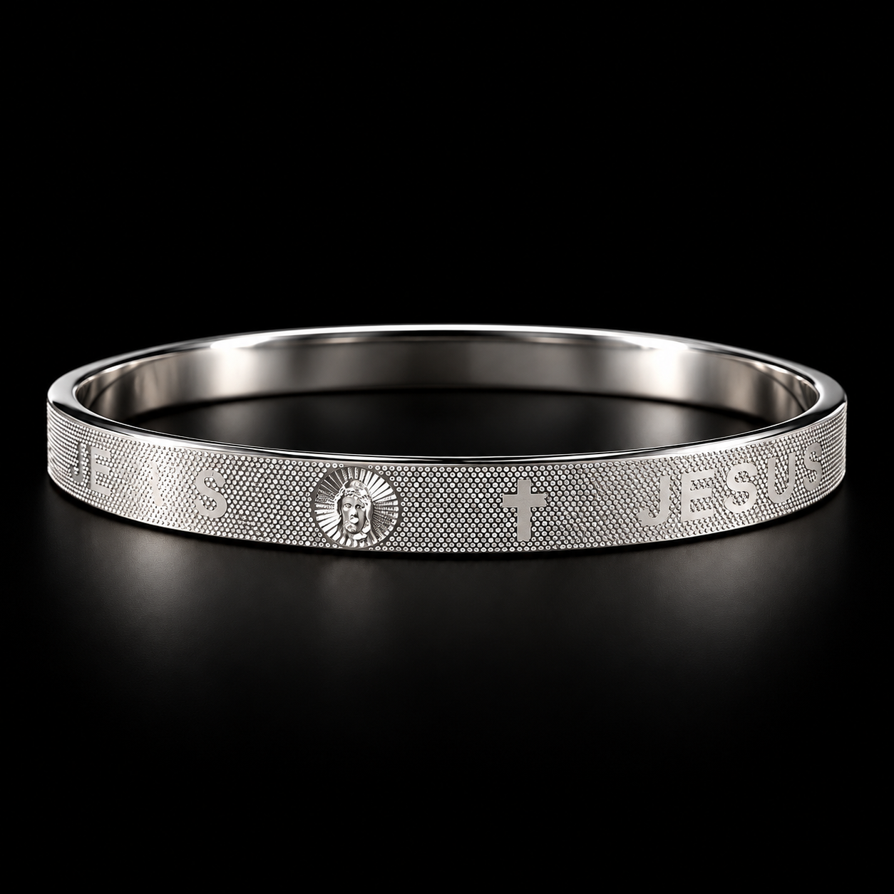 Bracelete Aço Inox Prata 005