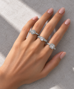 3 Anéis Regulável Bijoux Premium Dourado Coleção 4