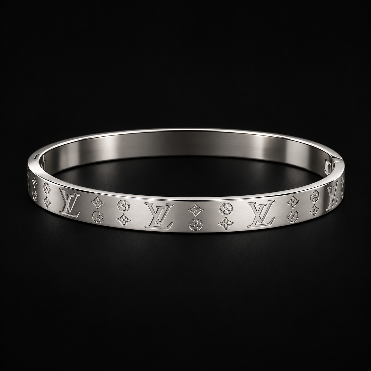 Bracelete Aço Inox Prata 004