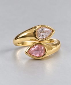 Anel Regulável Bijoux Premium Dourado 009