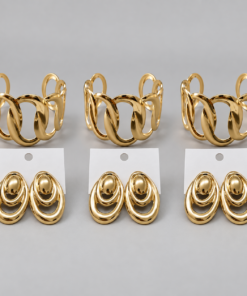 Kit 3x Conjunto Bracelete + Brinco Bijoux Premium 008