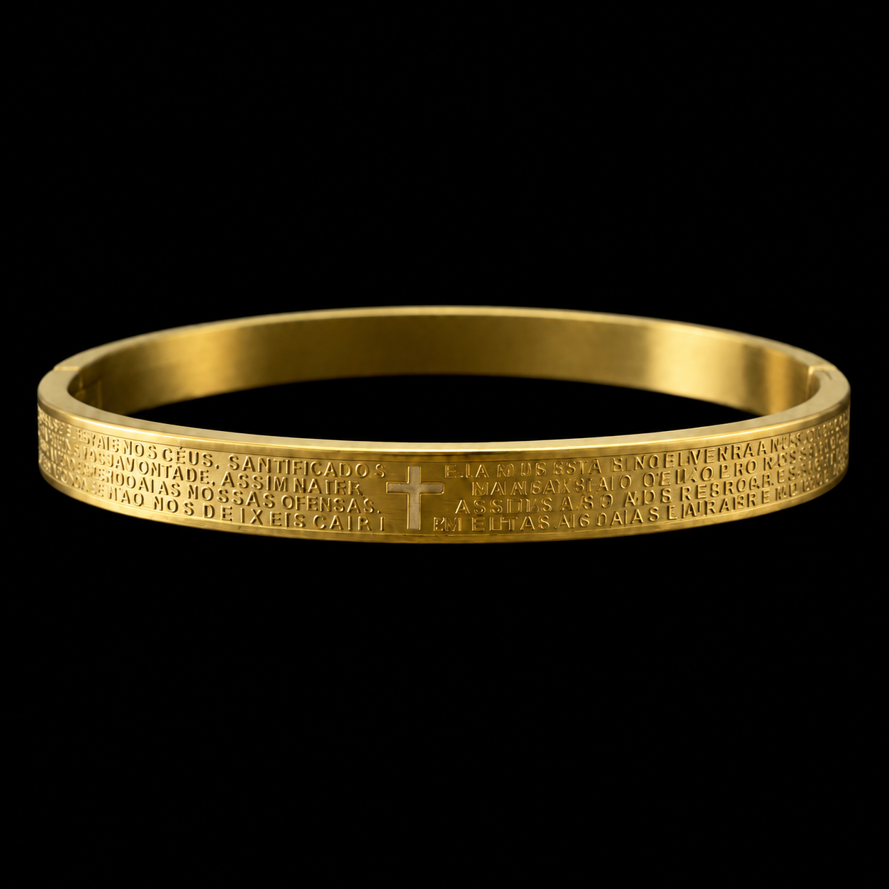 Bracelete Aço Inox Dourado 006
