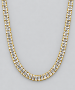 Colar Rivieira Aço Inoxidável Dourado 001