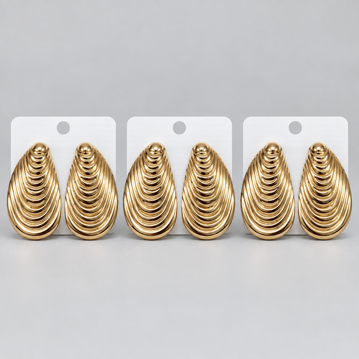 Kit 3 Brincos Bijoux Premium Dourado 017