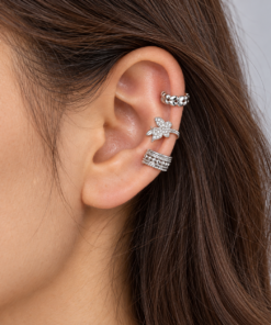 Trio Fake Piercing Bijoux Premium Prata 004