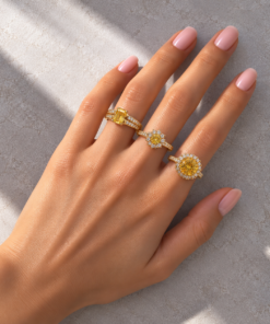 3 Anéis Regulável Bijoux Premium Dourado Coleção 8