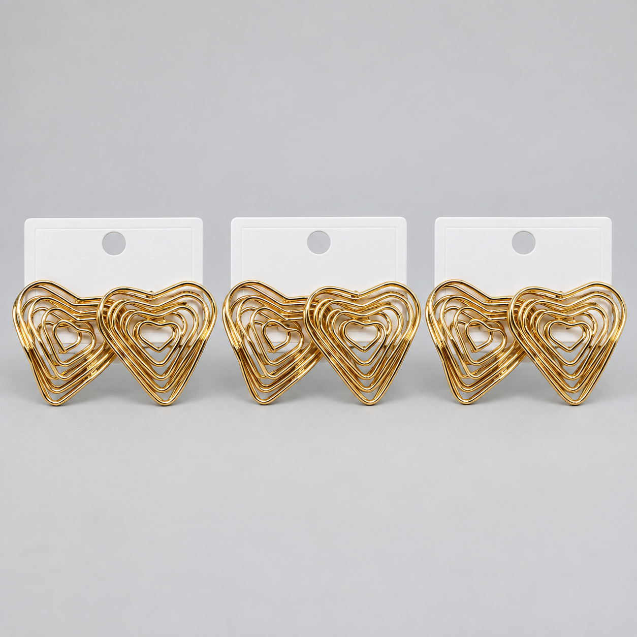 Kit 3 Brincos Bijoux Premium Dourado 24
