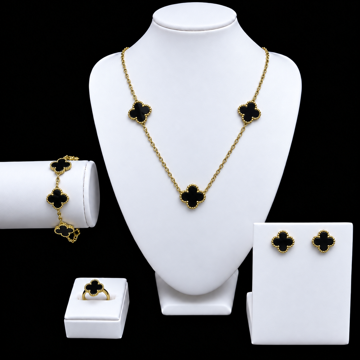 Conjunto Aço Inox Van Cleef preto 001