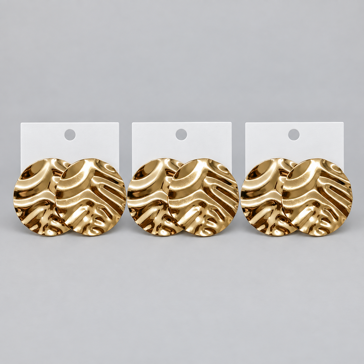 Kit 3 Brincos Bijoux Premium Dourado 34
